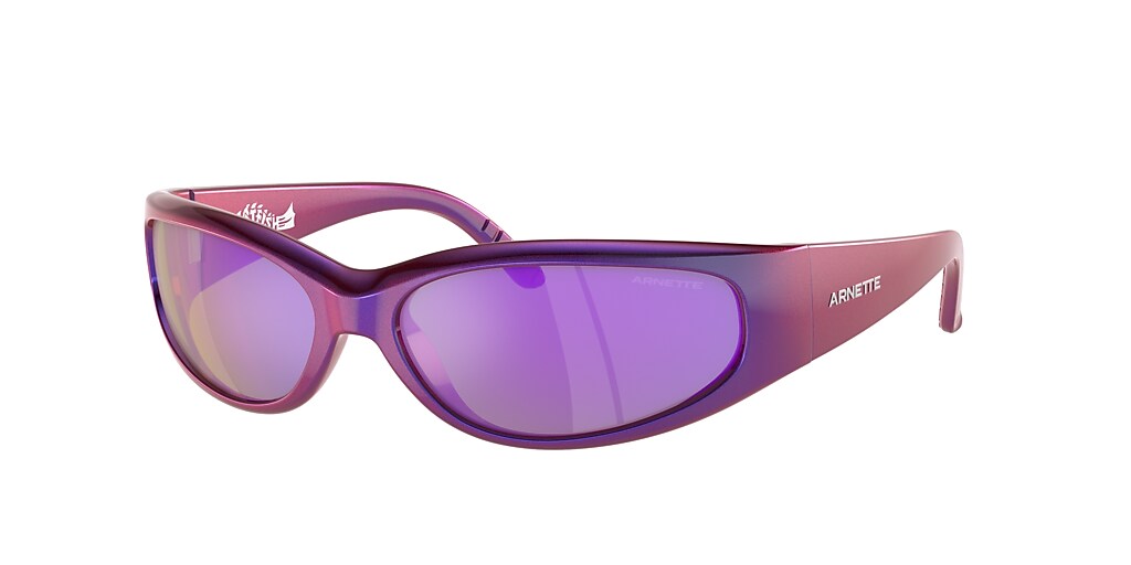 Arnette AN4302 Catfish 62 Grey Mirror Violet & Iridescent Blue/Violet ...
