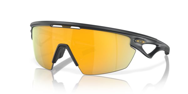Óculos de sol Oakley Sphaera OO9403, formato máscara, armação em o-matter carbono fosco, lente prizm 24k polarizada