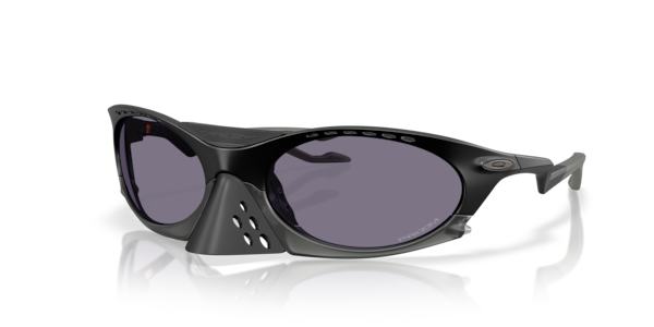 Óculos de sol Oakley Plantaris OO9437, formato máscara, armação em o-matter preto fosco, lente prizm cinza