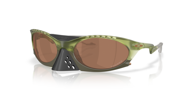 Óculos de sol Oakley Plantaris OO9437, formato máscara, armação em o-matter fern transparente fosco, lente prizm tungstênio