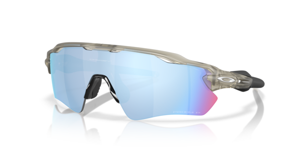 Óculos de sol Oakley Radar EV Path OO9208, formato máscara, armação em o-matter cinza tinta fosco, lente prizm água profunda polarizada