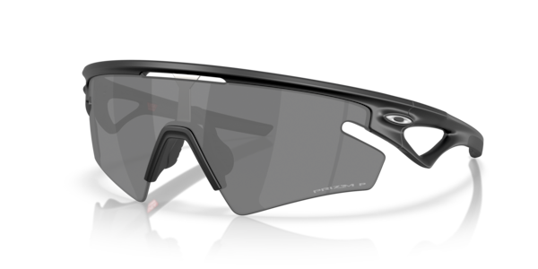 Óculos de sol Oakley Sphaera Slash OO9499, formato máscara, armação em o-matter preto fosco, lente prizm preta polarizada