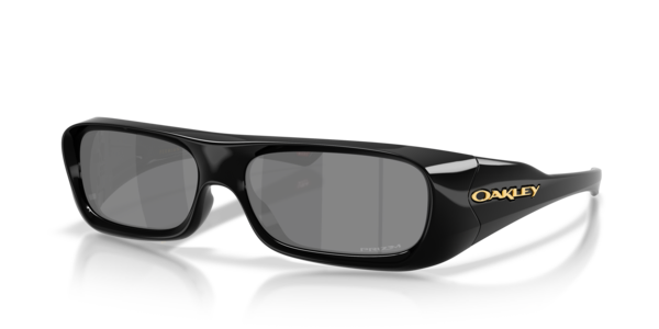 Óculos de sol Oakley Permian OO9520, formato retangular, armação em o-matter preto, lente prizm preta