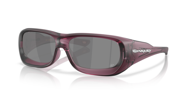 Óculos de sol Oakley Justin Jefferson Signature Series De Soto, formato retangular, armação em o-matter violeta, lente preta