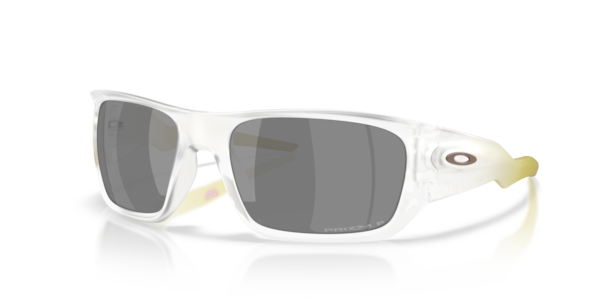 Óculos de sol Oakley Masseter Limitless Collection, formato retangular, armação em o-matter transparente, lente preta