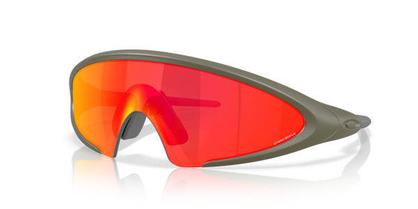 Óculos de sol Oakley Ellipse, formato oval, armação em o-matter verde musgo fosco, lente prizm ruby
