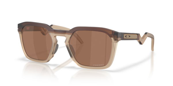 Óculos de sol Oakley HSTN SQ OO9533, formato quadrado, armação em o-matter rootbeer fosco, lente prizm tungstênio