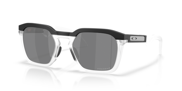 Óculos de sol Oakley HSTN SQ OO9533, formato quadrado, armação em o-matter preto fosco, lente prizm preta polarizada