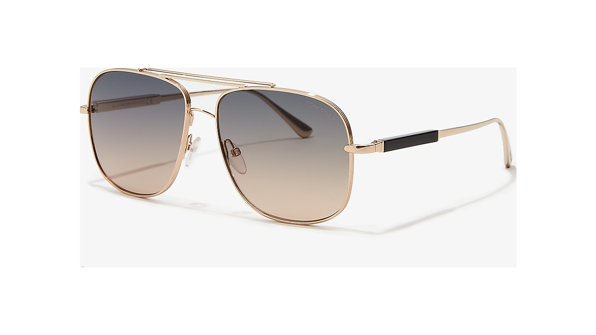 Tom Ford FT0669 60 Grey Gradient & Gold Pink Sunglasses | Sunglass