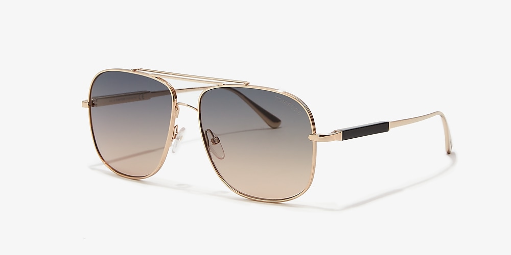 Tom 60 Grey Gradient & Gold Pink Sunglasses | Sunglass USA