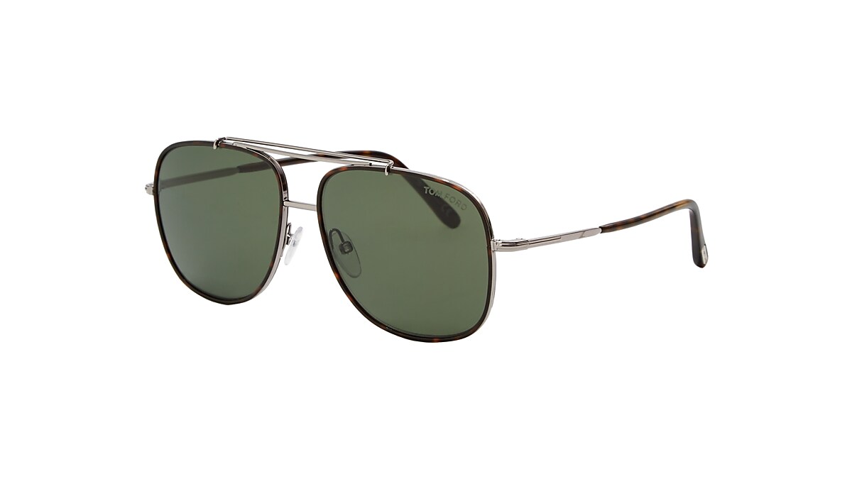 Tom Ford FT0693 58 Green & Gunmetal Sunglasses | Sunglass Hut USA