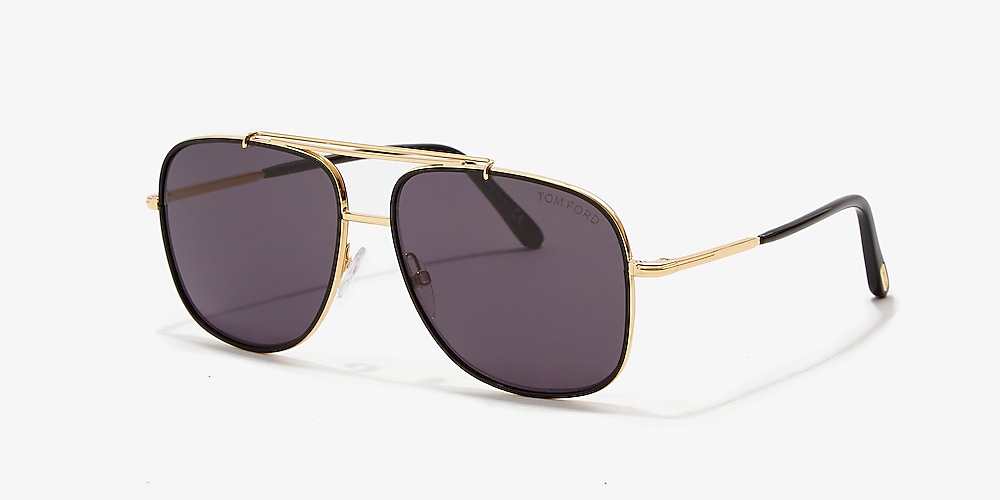 Tom Ford FT0693 58 Grey & Shiny Gold Sunglasses | Sunglass Hut USA