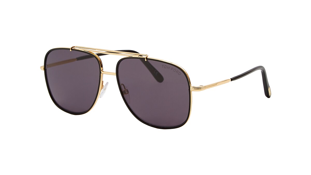 Tom Ford FT0693 58 Grey & Shiny Gold Sunglasses | Sunglass Hut 