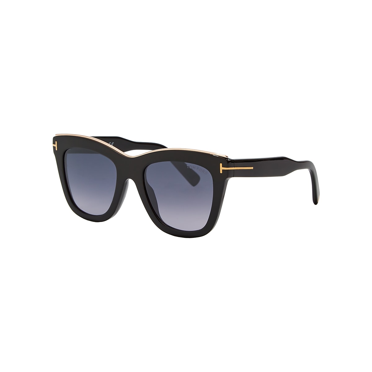 TOM FORD FT0685 Black Shiny - Women Luxury Sunglasses, Grey Mirror Lens