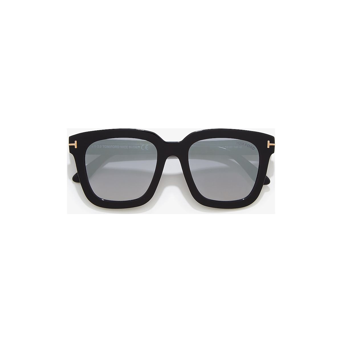 Tom Ford FT0690 52 Grey Mirror & Shiny Black Sunglasses | Sunglass Hut USA