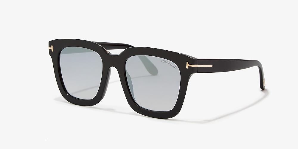 Tom Ford FT0690 52 Grey Mirror & Shiny Black Sunglasses | Sunglass Hut  Canada