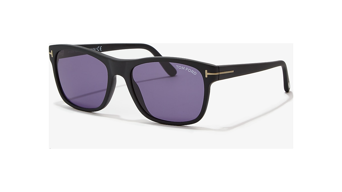 Tom Ford FT0698 57 Blue & Black Matte Polarised Sunglasses 