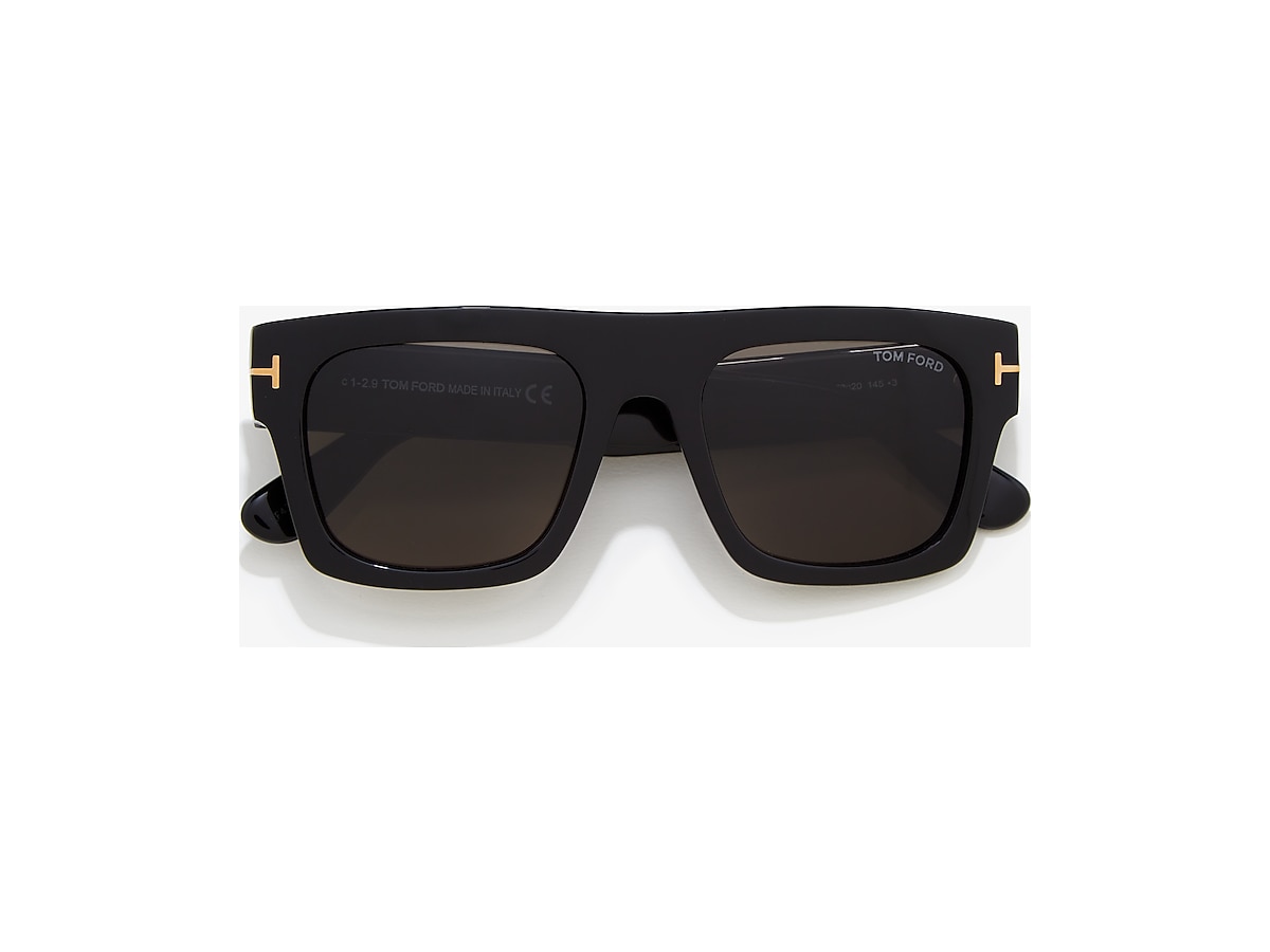 Tom Ford TR001029 53 Grey Shiny Black Sunglasses | Sunglass Hut USA
