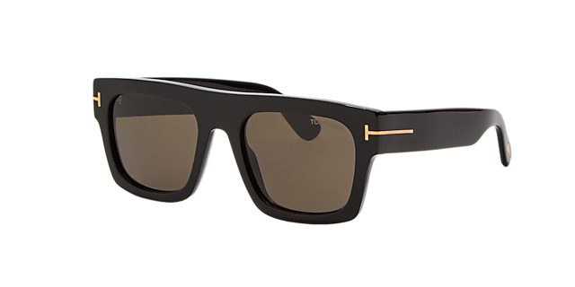 Tom Ford FT0711 53 Grey & Black Shiny Sunglasses | Sunglass Hut 
