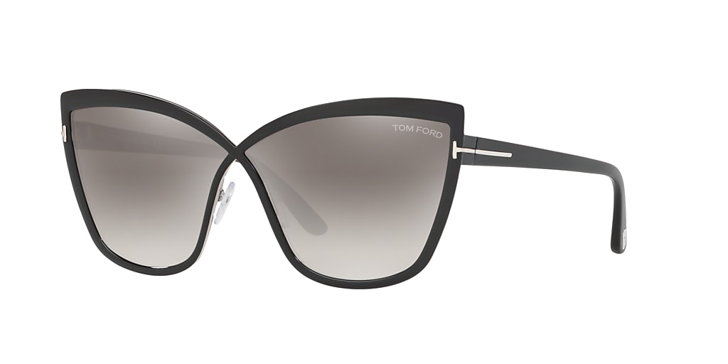 Tom Ford FT0715 68 Grey Mirror & Black Shiny Sunglasses | Sunglass Hut USA