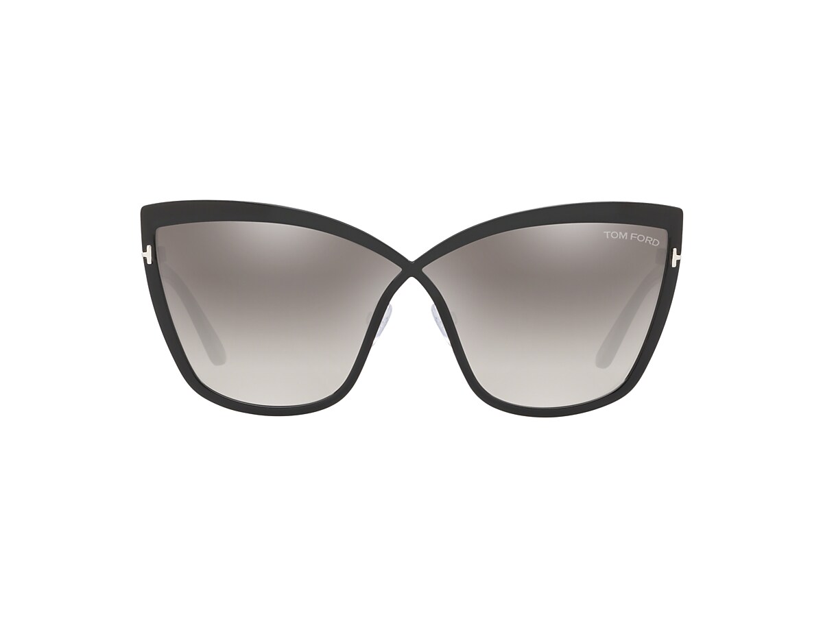 Tom Ford FT0715 68 Grey Mirror & Black Shiny Sunglasses | Sunglass Hut USA