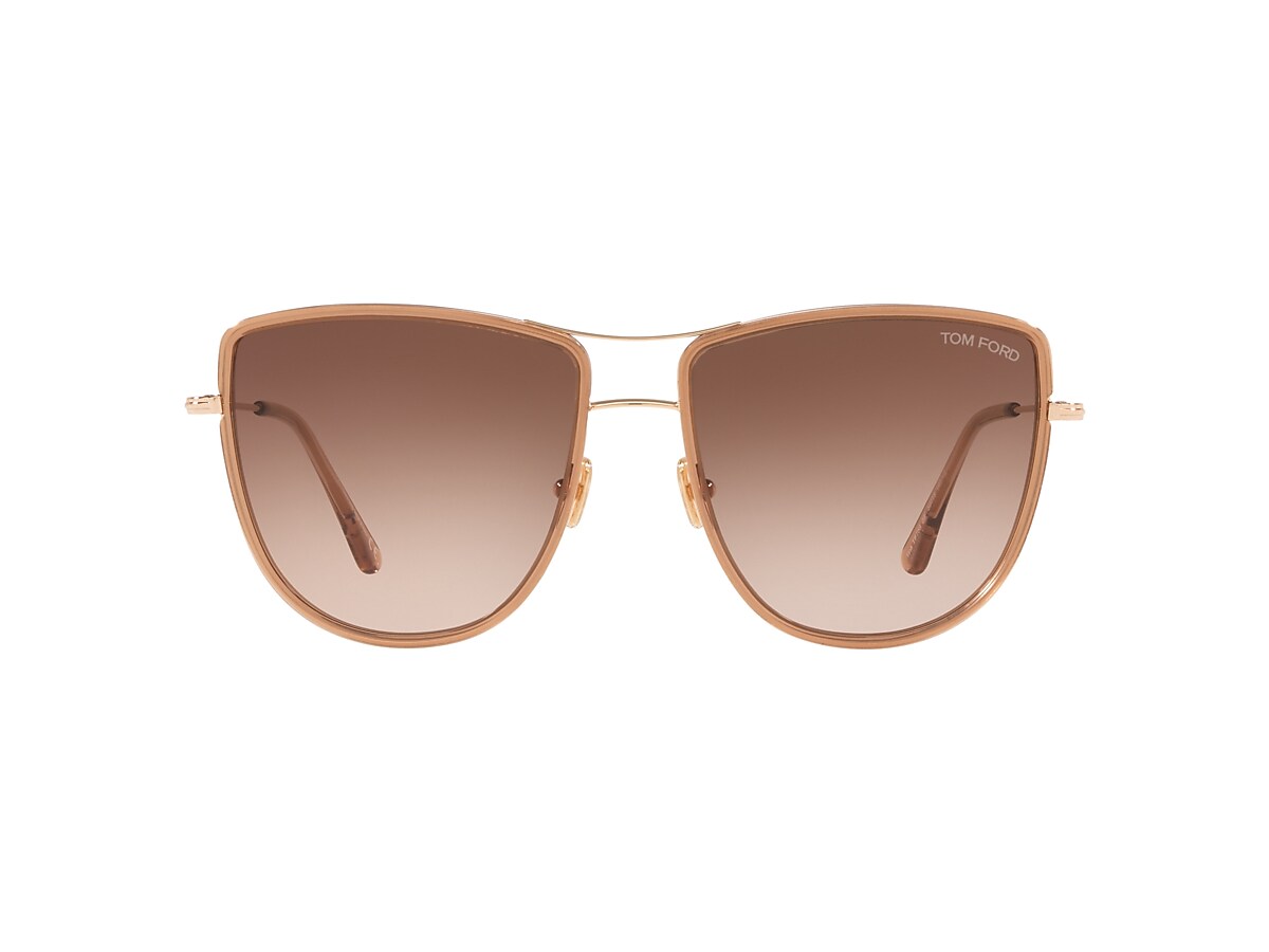 Tom Ford FT0759 59 Brown Gradient & Pink Gold Sunglasses | Sunglass Hut  United Kingdom