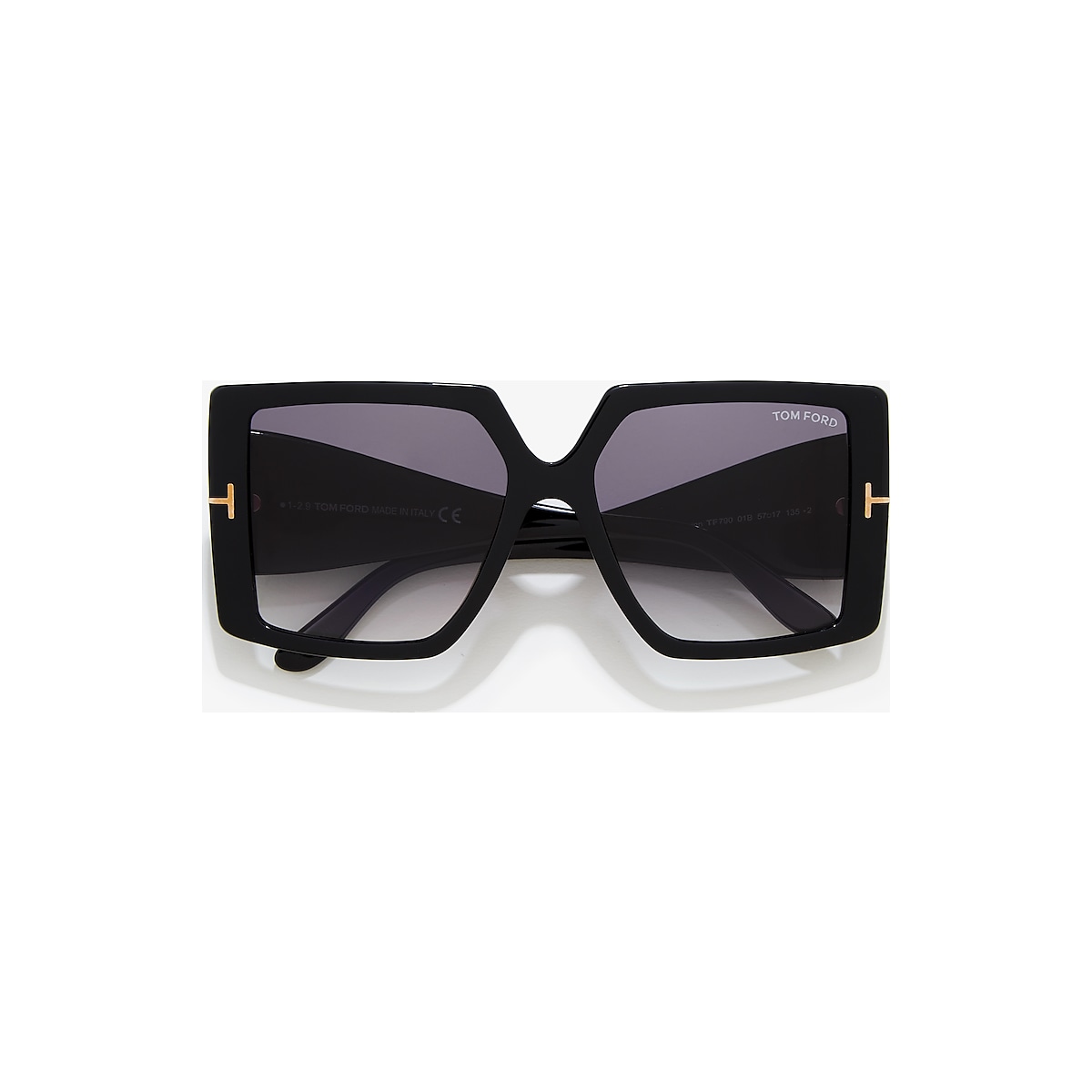 Tom Ford FT0790 57 Grey Grad & Black Shiny Sunglasses | Sunglass Hut USA