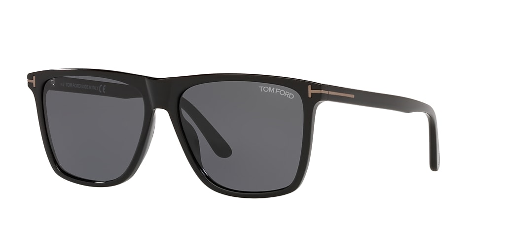 Tom Ford FT0832-N 59 Grey & Shiny Black Sunglasses | Sunglass Hut USA
