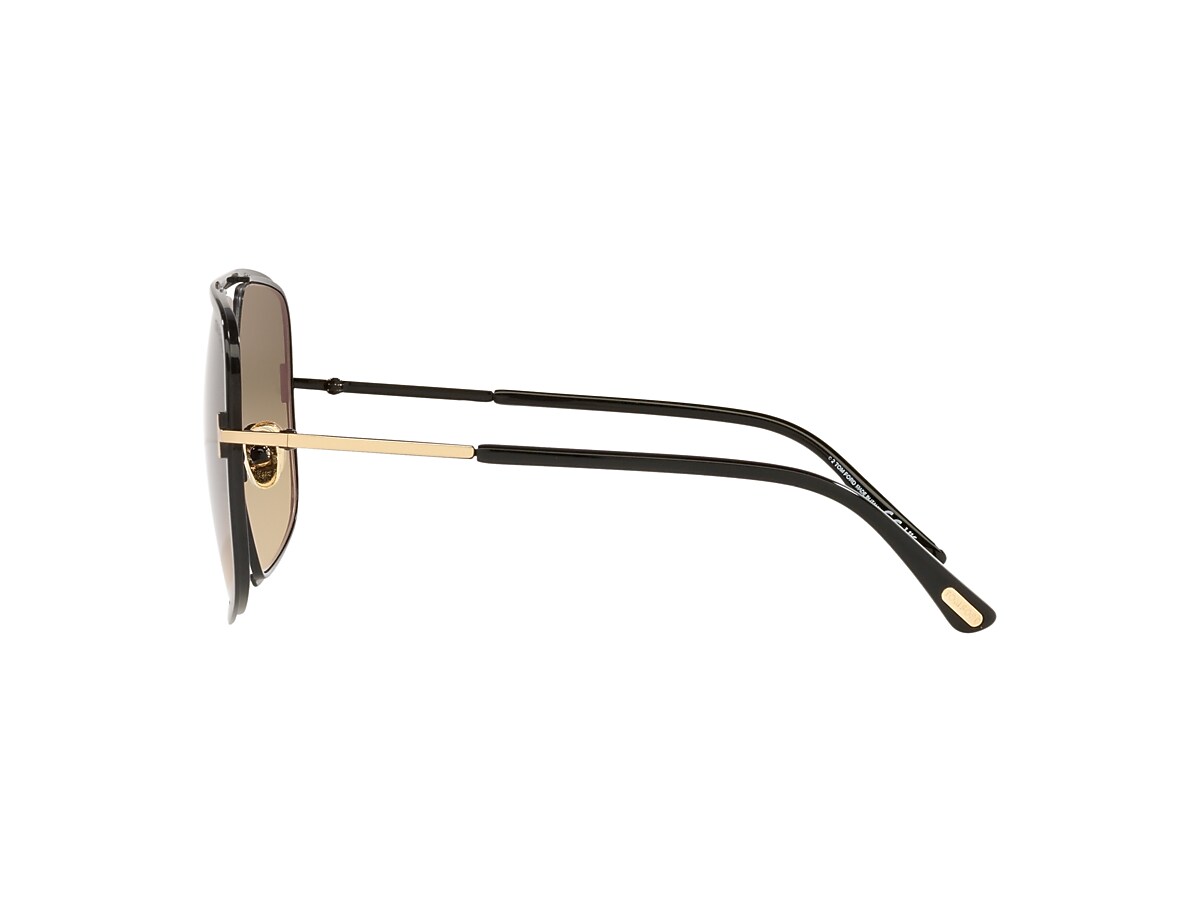 Tom Ford FT0867 63 Gradient Grey & Shiny Black Sunglasses  