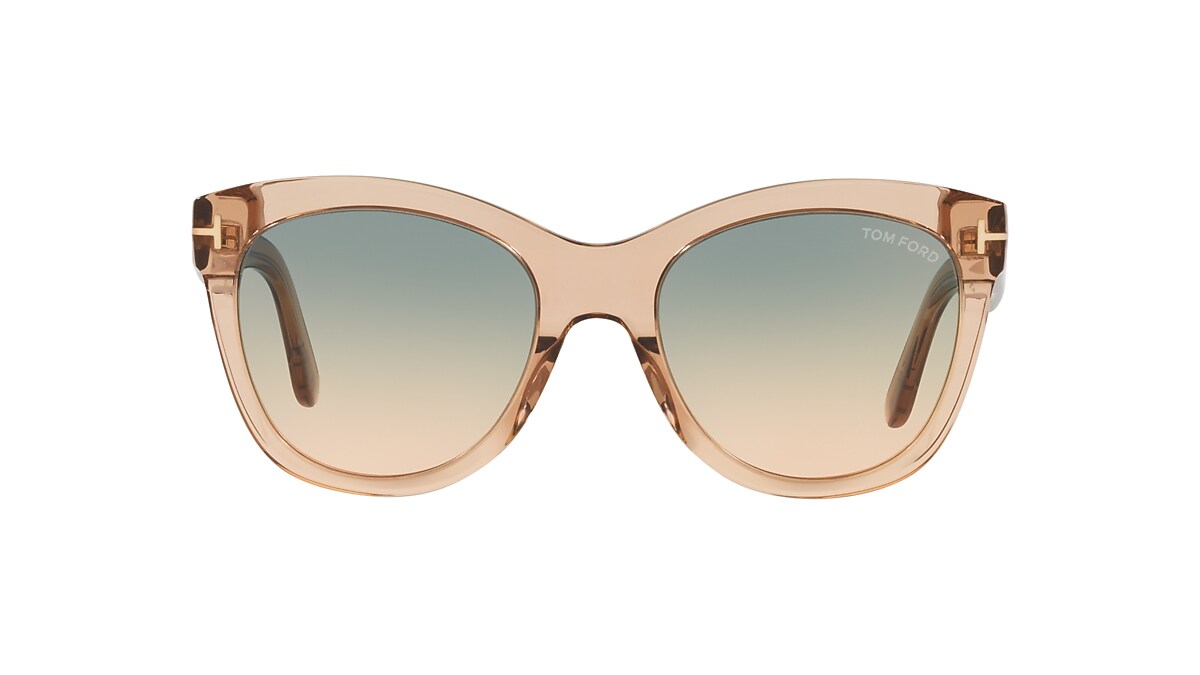 Tom Ford FT0870 54 Green Grad & Shiny Brown Sunglasses | Sunglass Hut USA