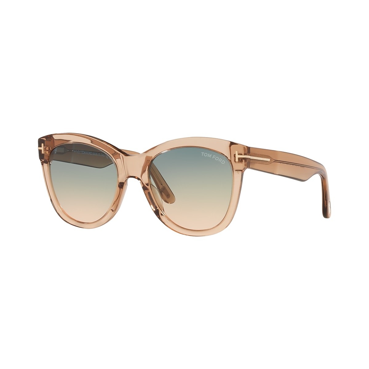 Tom Ford FT0870 54 Green Grad & Shiny Brown Sunglasses | Sunglass Hut USA