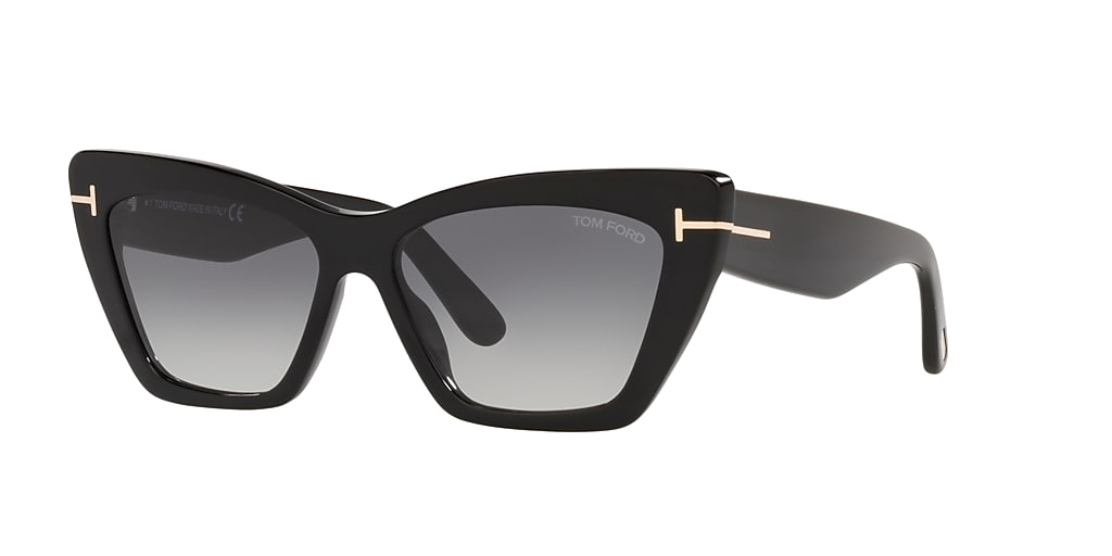 Tom Ford FT0871 56 Grey Gradient & Black Shiny Sunglasses | Sunglass ...