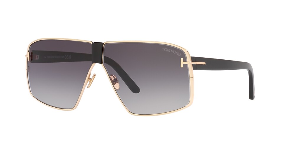 Tom Ford FT0911 Grey Grad & Gold Pink Shiny Sunglasses | Sunglass 