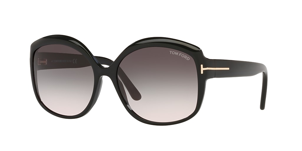 Tom Ford FT0919 60 Grey Gradient & Black Shiny Sunglasses | Sunglass ...