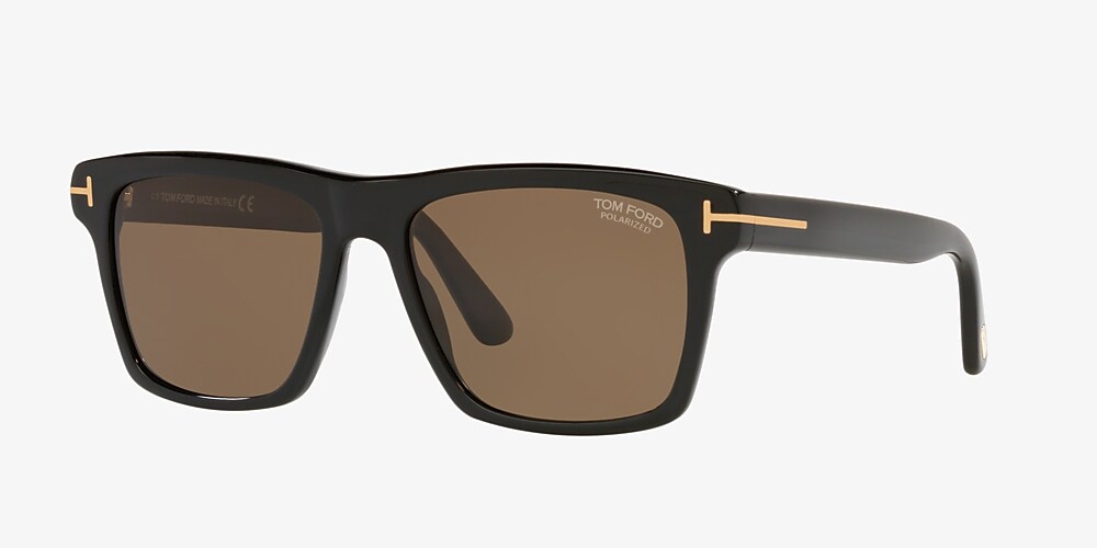 Tom Ford FT0906 58 Brown Polar & Black Shiny Polarized Sunglasses | Sunglass  Hut USA