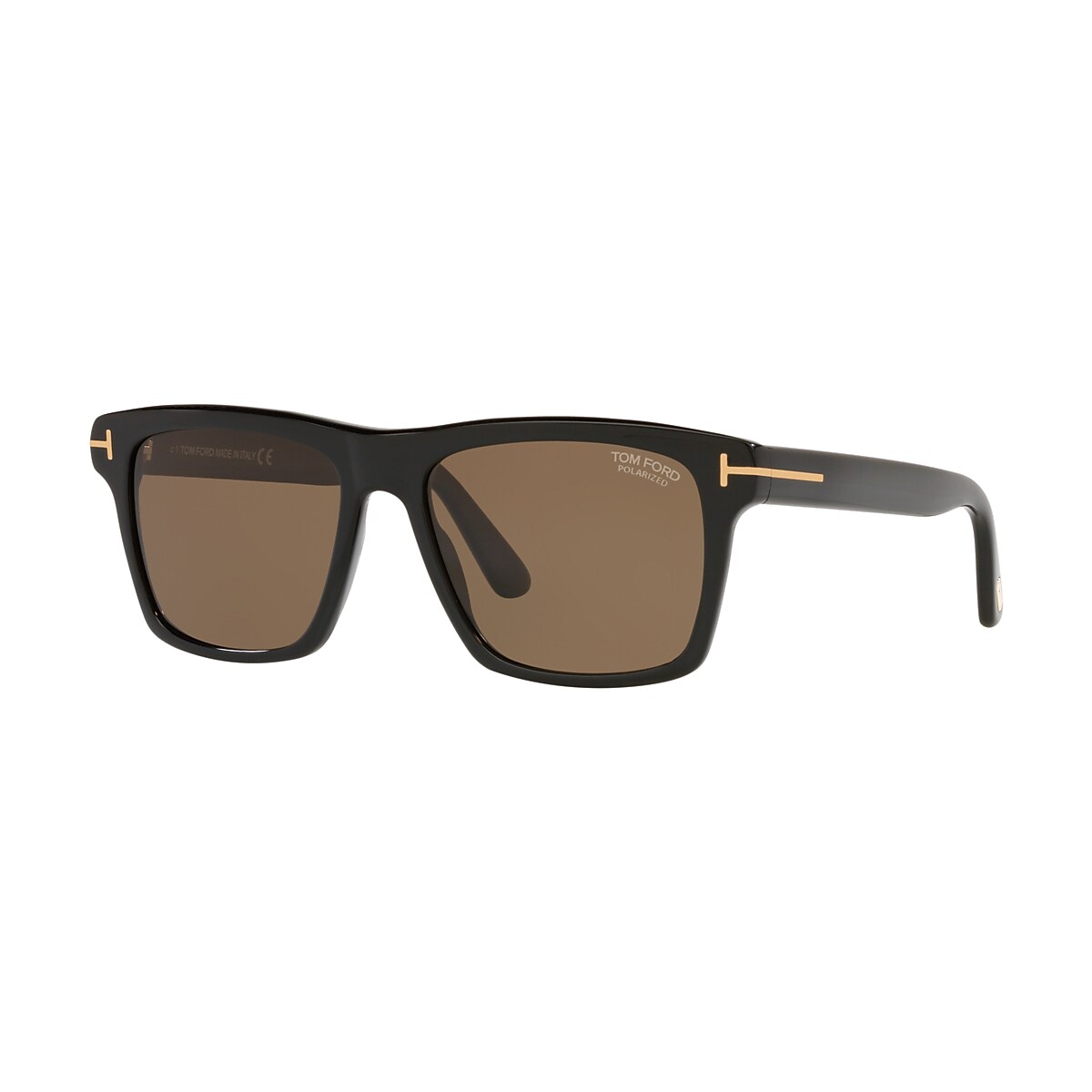 Tom Ford FT0906 58 Brown Polar & Black Shiny Polarized Sunglasses | Sunglass  Hut USA