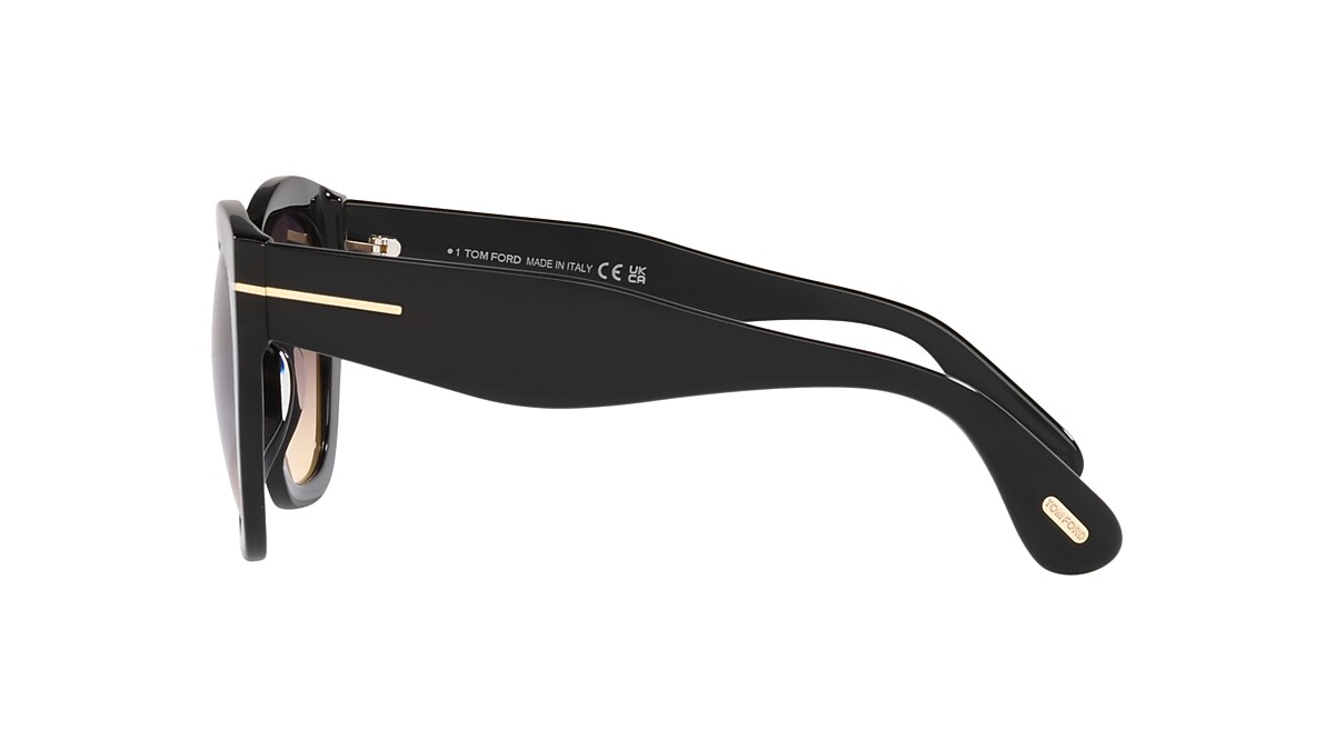 Tom Ford FT0940 56 Grey Gradient & Black Shiny Sunglasses 