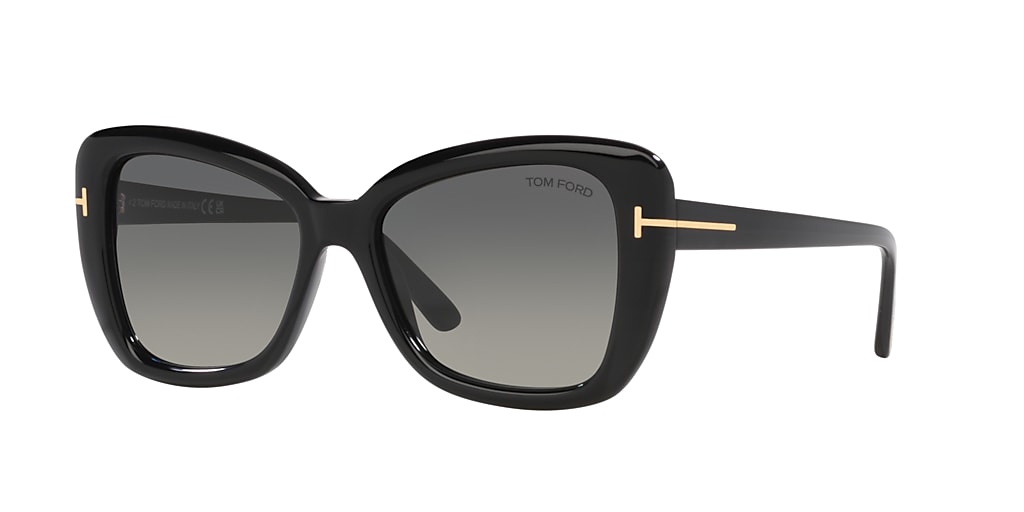 Tom Ford FT1008 55 Grey Gradient & Black Shiny Sunglasses | Sunglass ...
