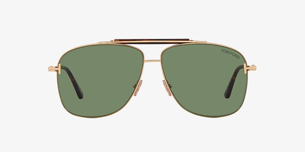 Tom Ford Jaden 60 Green & Shiny Silver Sunglasses