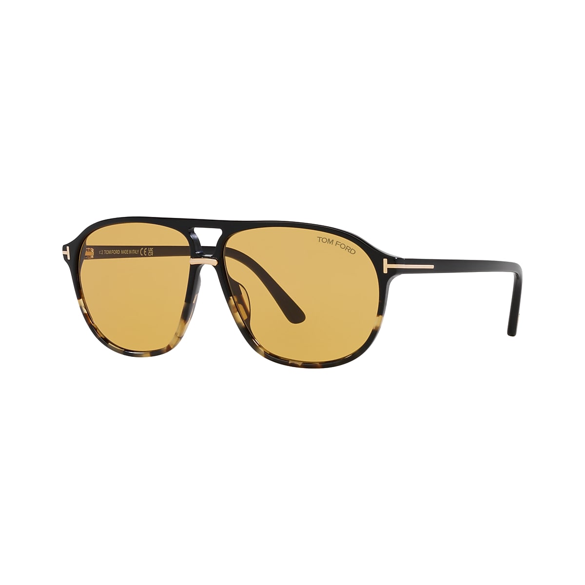 TOM FORD Bruce Black - Man Luxury Sunglasses, Brown Lens