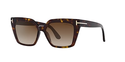 Tom Ford Winona 53 Brown Gradient & Tortoise Black Sunglasses ...