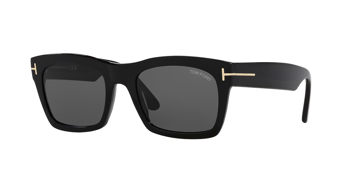 US購入 スタイリッシュ★TOM FORD Nico 56mm スクエアサングラス Tom Ford Nico-02 XXL (56 - 21) with Grey lenses and Black