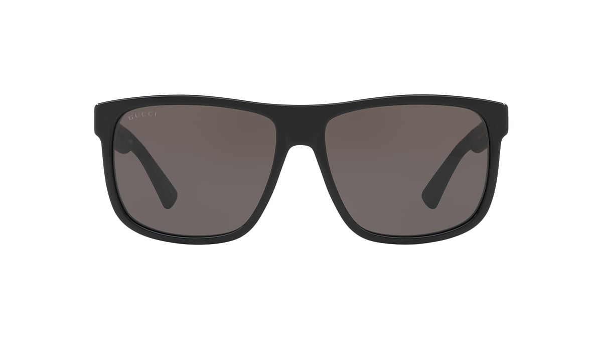  Gucci GG 0010 S- 001 BLACK/GREY Sunglasses,male, 58-16-145 :  Clothing, Shoes & Jewelry