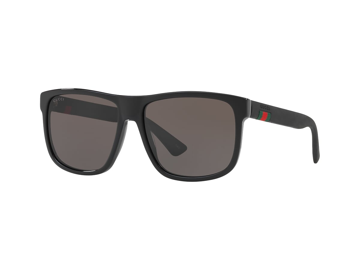 GUCCI GG0010S Black - Male Luxury Sunglasses, Grey Lens