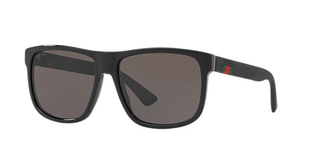 Gemme igennem Tremble Gucci GG0010S 58 Grey-Black & Tortoise Sunglasses | Sunglass Hut USA