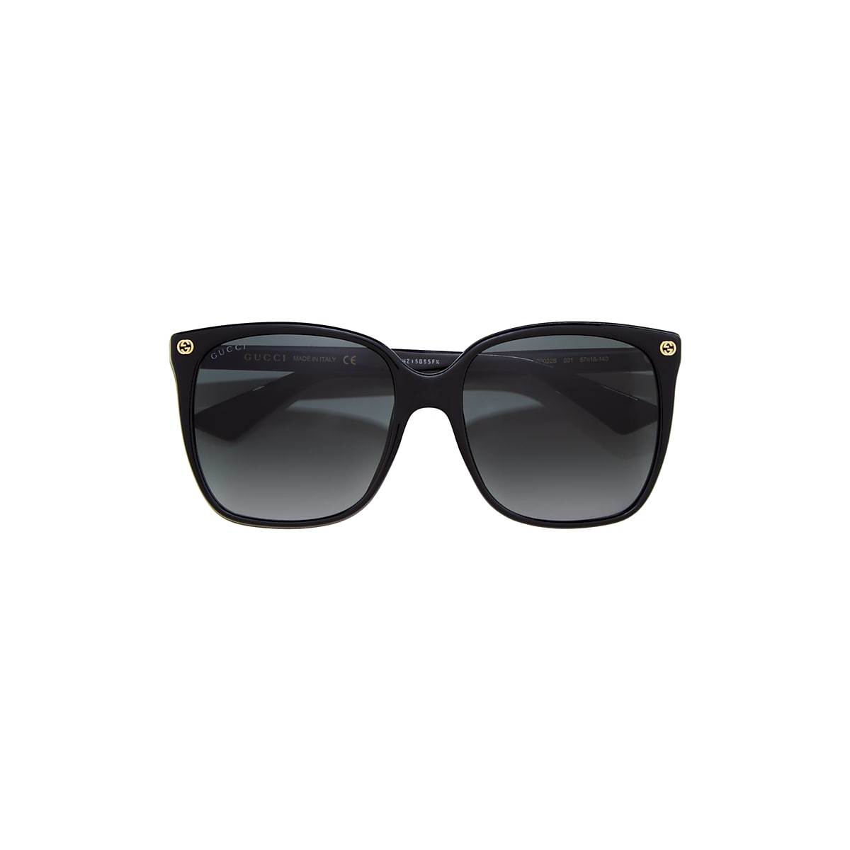Moeras Napier besluiten Gucci GG0022S 57 Grey & Black Sunglasses | Sunglass Hut USA