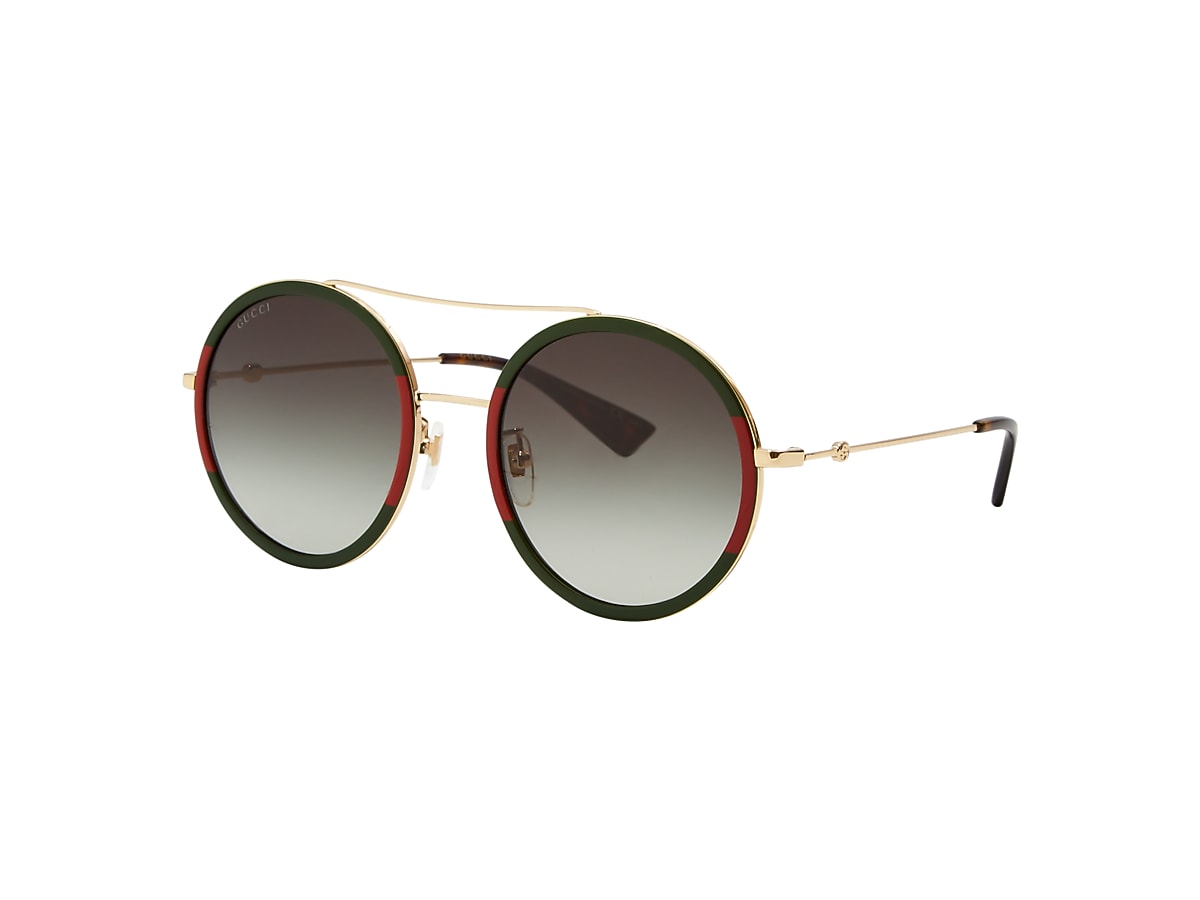 Gucci GG0061S XXS (56 - 22) with Green lenses and Tortoise