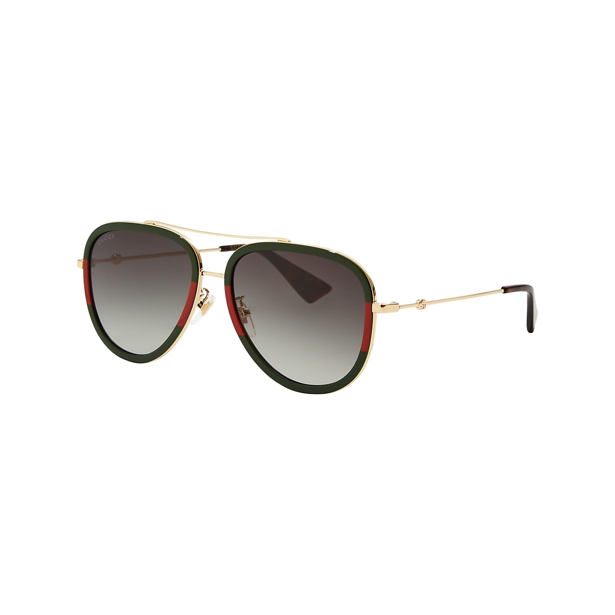 Meander nedbrydes Uforglemmelig Gucci GG0062S Green & Gold Sunglasses | Sunglass Hut USA