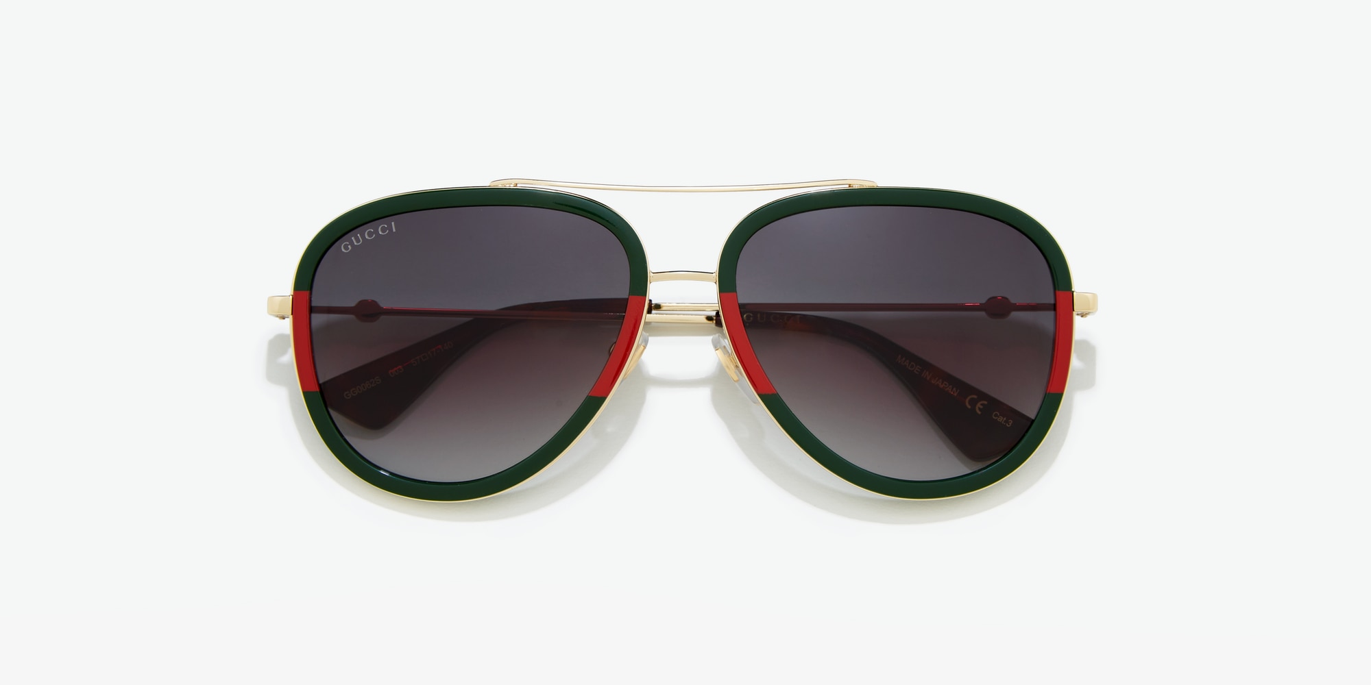 Gucci Men's Frame Less Aviator Sunglasses w/Burgundy Lenses and Web 622874  8165 | eBay