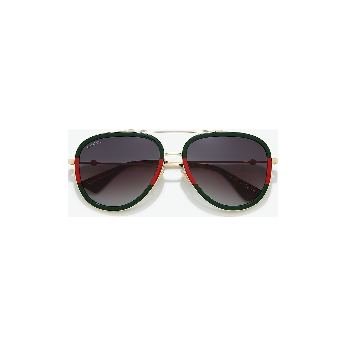 Gucci GG0062S XXS 57 17 with Grey lenses and Gold frame Sunglass Hut